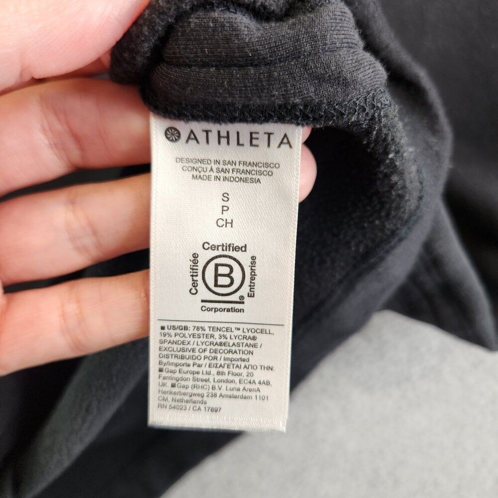 Athleta Sweatshirt Womens S Black Solitude Jersey Knit Pullover Loungewear Comfy - Picture 13 of 16